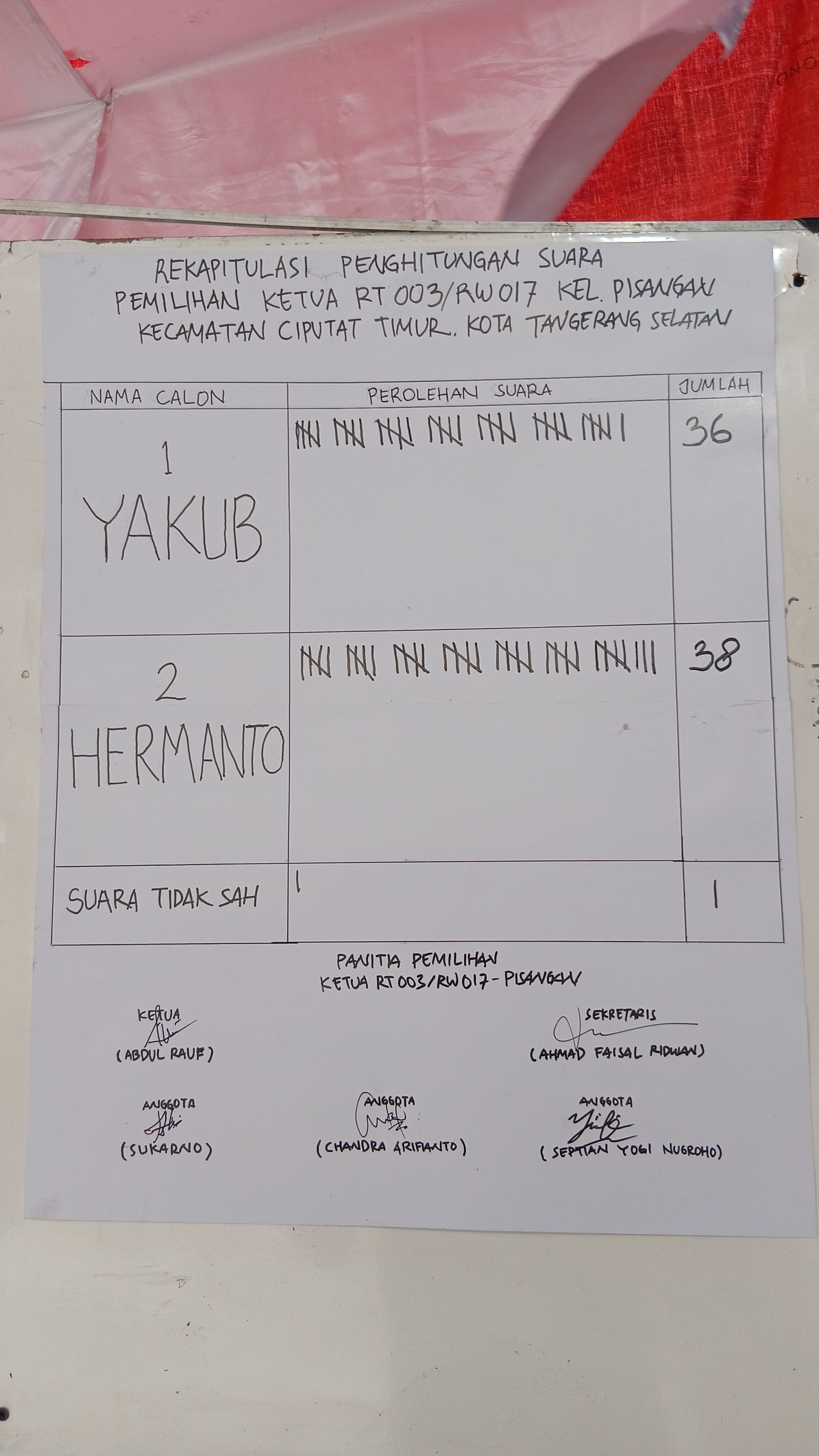 HASIL PEROLEHAN SUARA